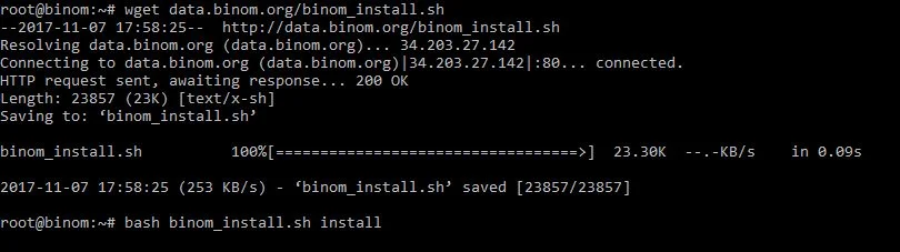Binom Installation